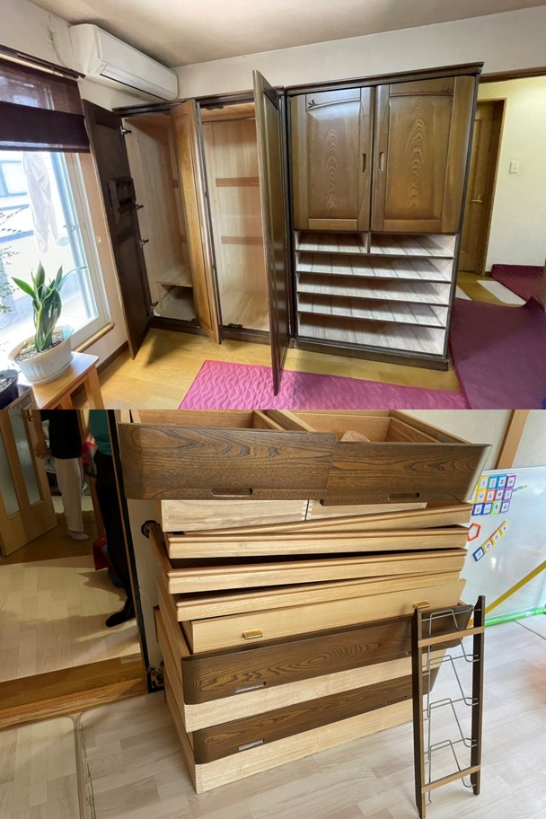 名古屋市北区での生前整理に伴う婚礼タンス回収のご依頼