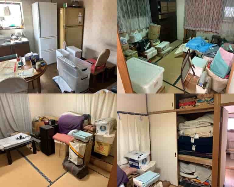 江南市の解体前の実家の空き家4LDKで遺品整理