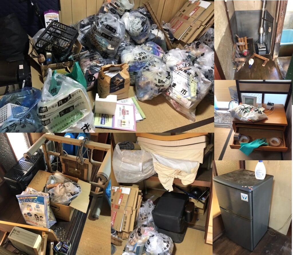あま市のゴミ屋敷清掃・生前整理|平屋2DKの片付け作業(3日間)