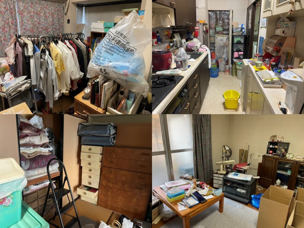 半田市の実家のマンションの売却に伴う3LDKの部屋全体の遺品整理