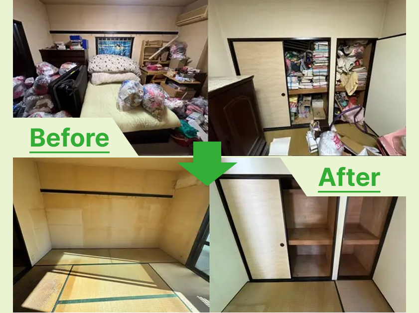 日進市の汚部屋となった2DKの片付けと家財まるごと処分
