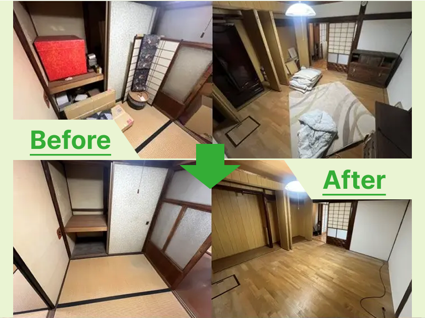 江南市の一軒家まるごと遺品整理と形見分け家具の運搬