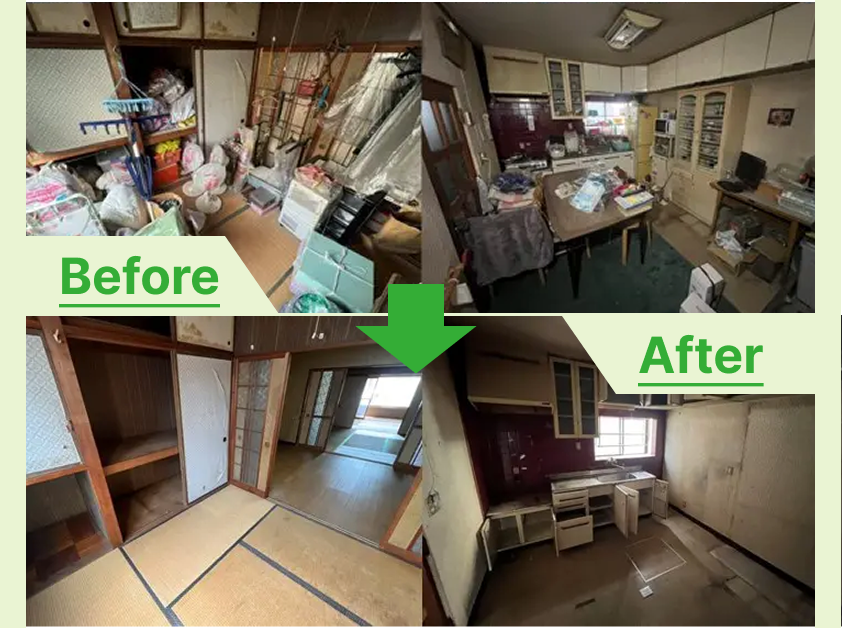 名古屋市中区の空き家店舗兼住宅の遺品整理と不用品買取