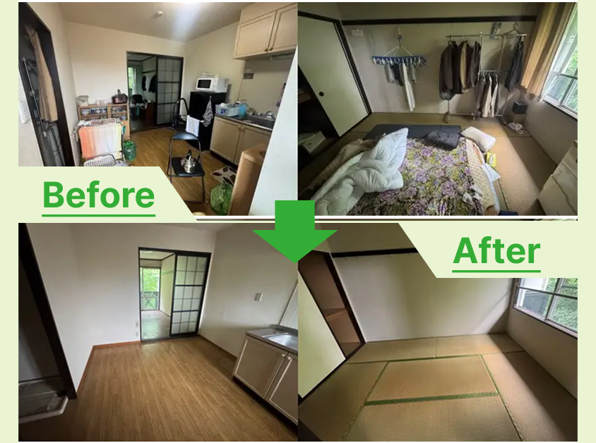 可児市の生前整理で2Kの集合住宅のまるごと片付けと車の引き上げ対応