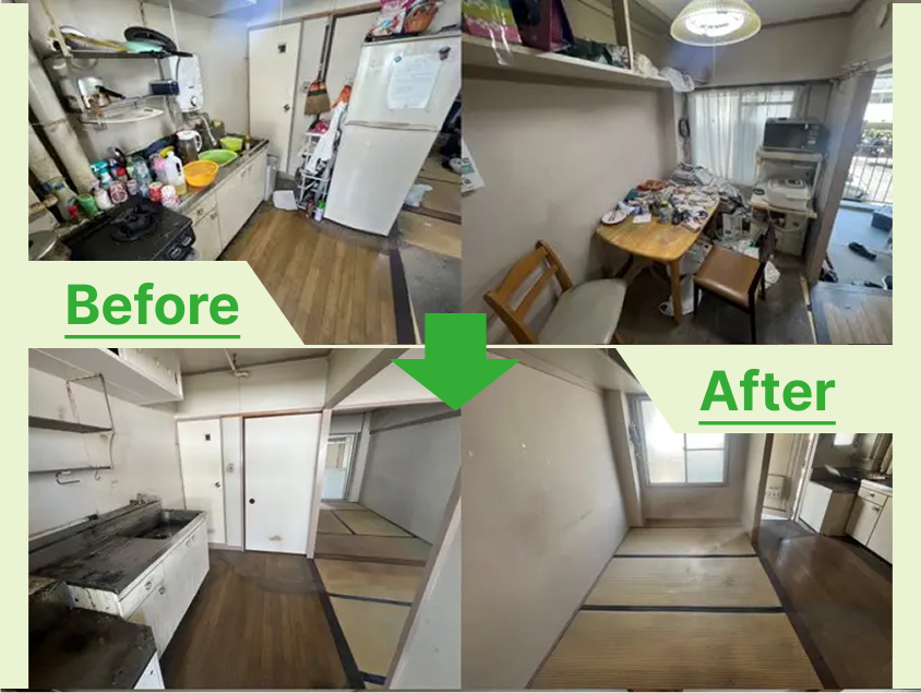 大口町の遺品整理で集合住宅まるごと片付けとエアコン取り外し