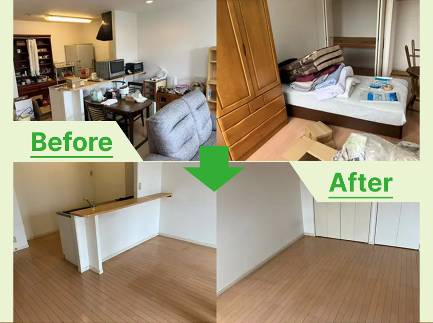 大垣市の遺品整理でマンション2LDKまるごと片付けと家電回収