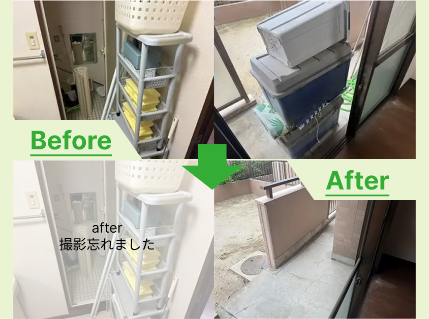 名古屋市中川区の引越し後に伴う残置物撤去と家財一式回収