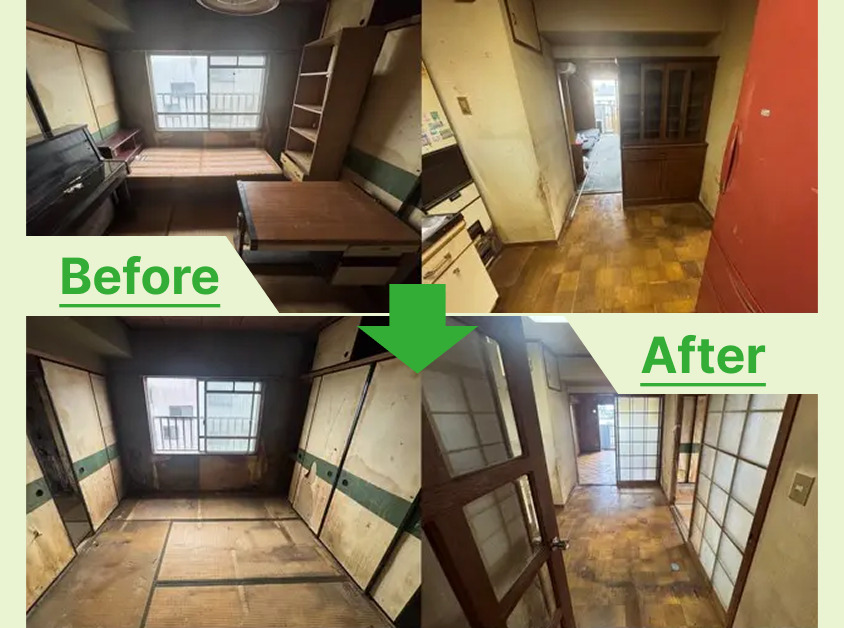 飛島村の施設入所後の実家片付けと大型家財回収