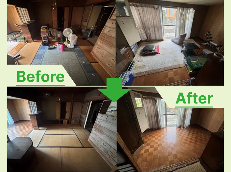 犬山市の実家じまいで解体前の平屋一軒家の残置物撤去