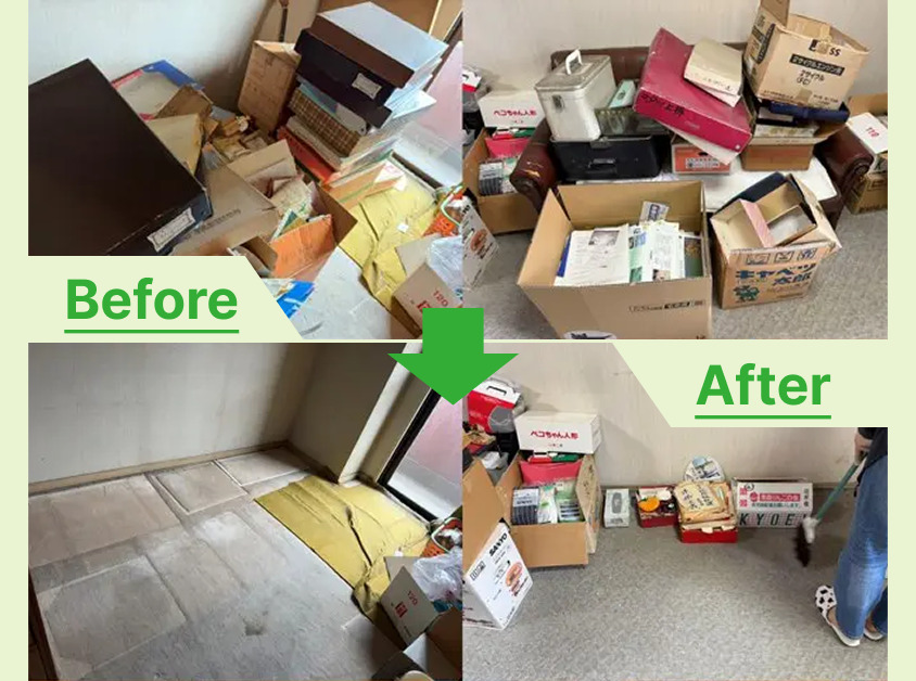 大垣市のマンションで不用品回収と物置解体撤去