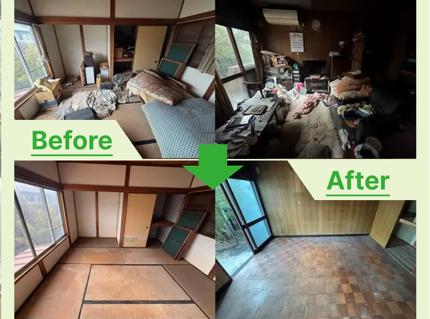 名古屋市熱田区の残置物撤去で空き家の一軒家をまるごと片付け